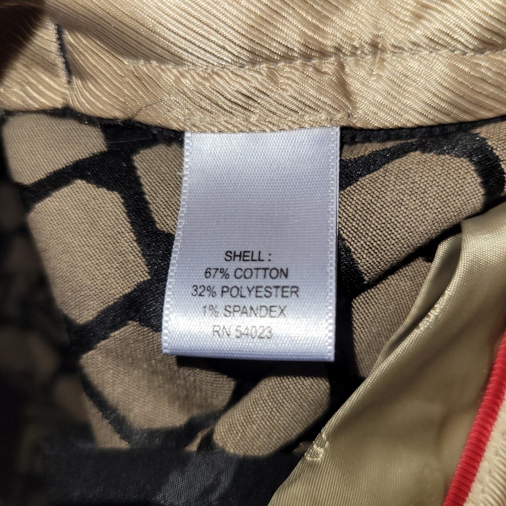Banana Republic Camden Pant Geometric Print Women Size 2 Cotton Blend Casual - Picture 3 of 4